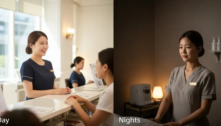 주간 마사지 알바 vs 야간 마사지 알바